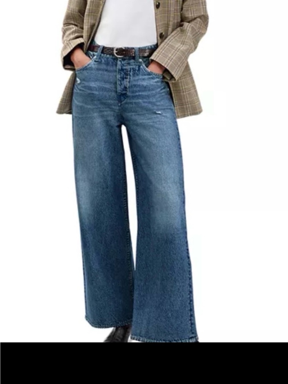 Rag & Bone Miramar Terry Sophe Wide Leg High-Rise Blue Women's Jeans size 25 - Picture 14 of 15